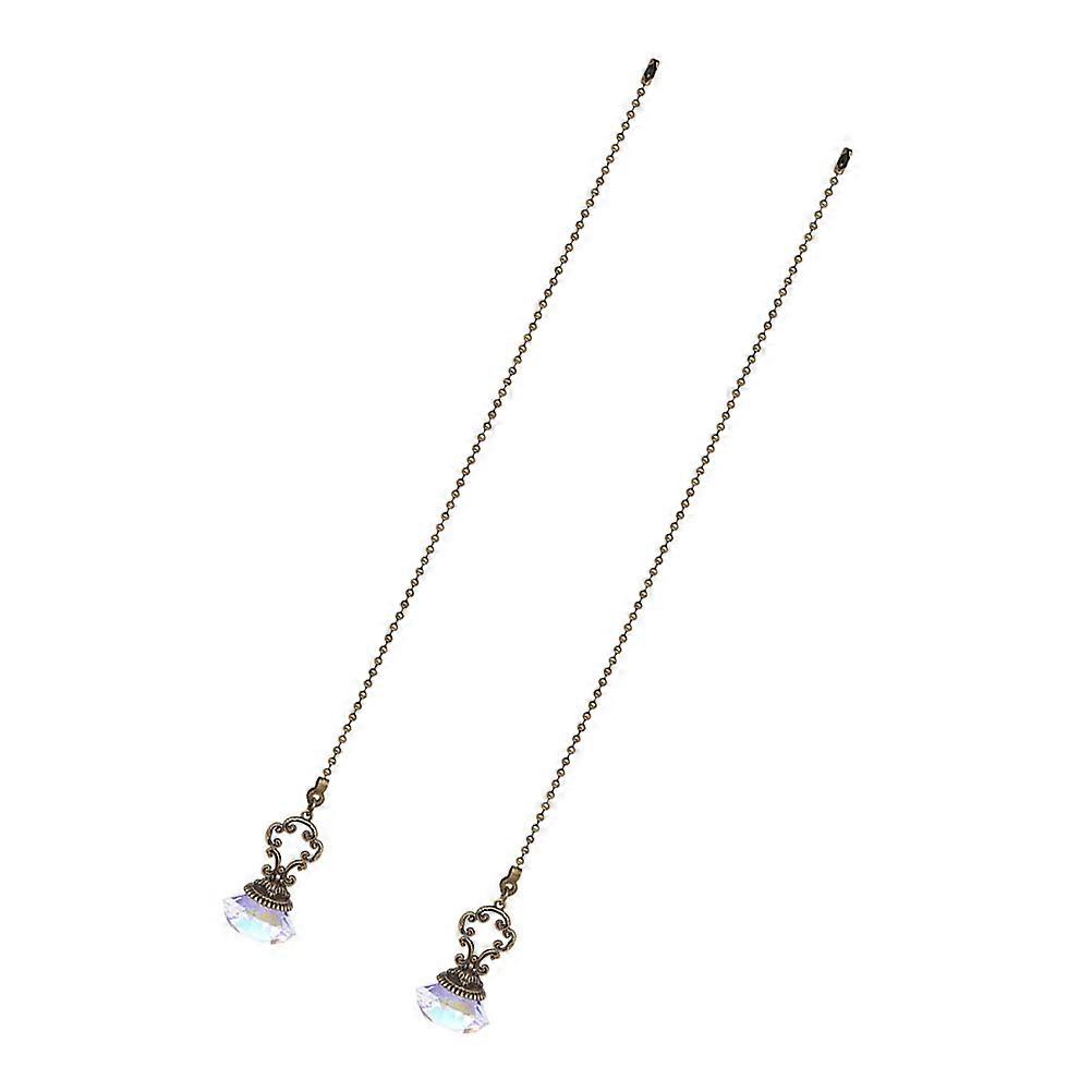 4Pcs Crystal Ball Pendant for Ceiling Fan Pull Chain Transparent Accessory