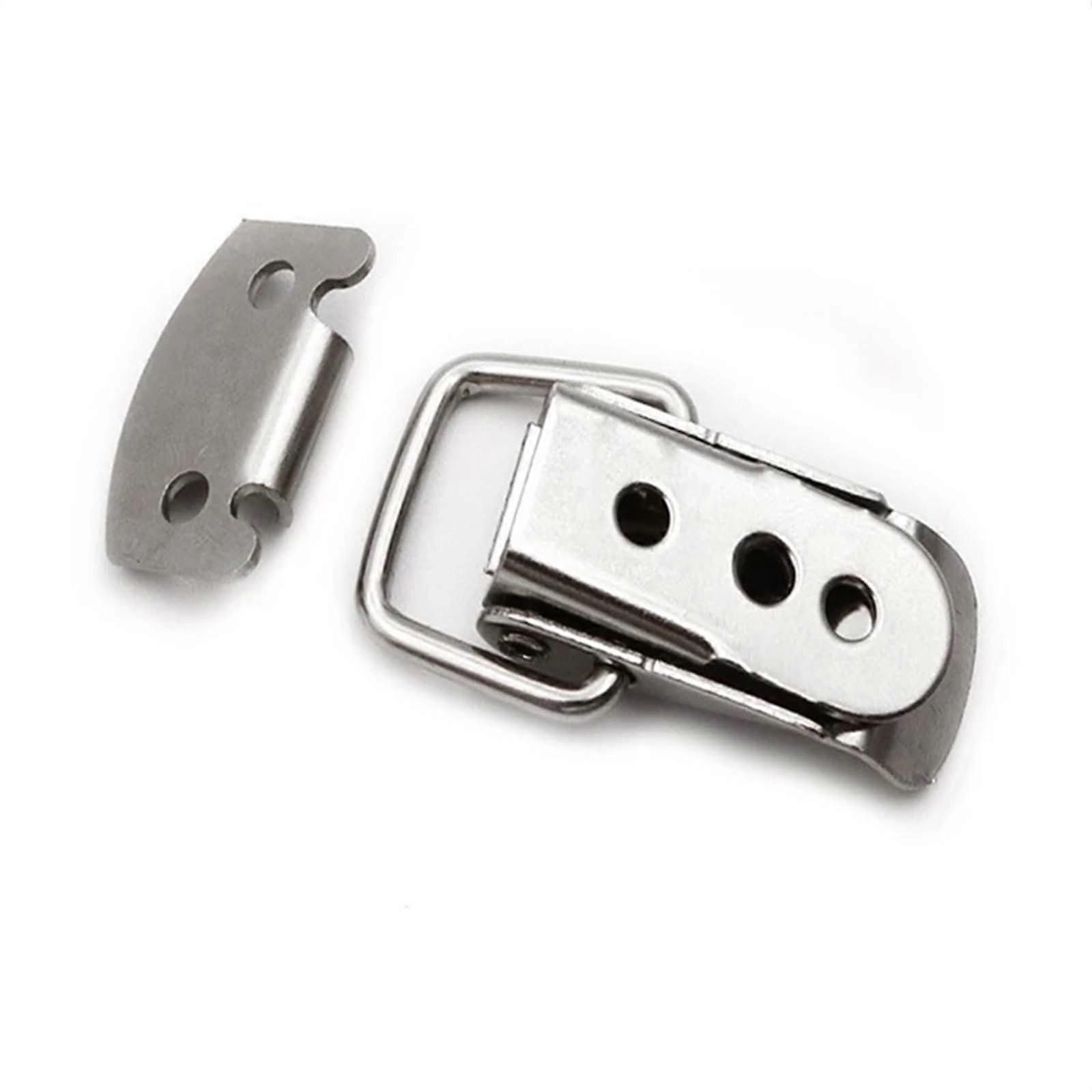 Hasp Latch Silver Tool Box Lock with Secure Closure for Wooden Chests Drawers Cabinets 304 Steel