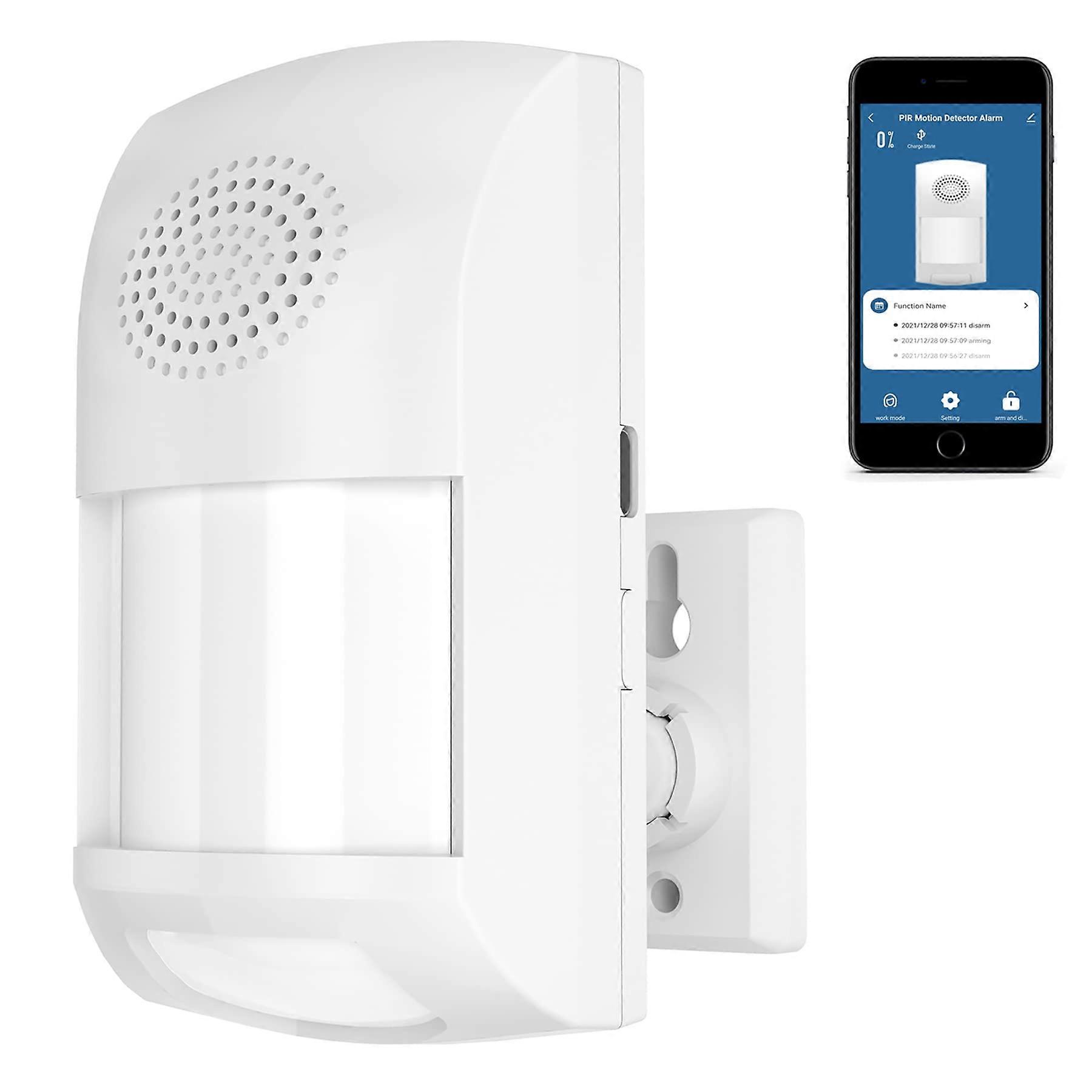 Smart Motion Sensor Alarm with 110dB Siren, WiFi PIR Detector, App Control