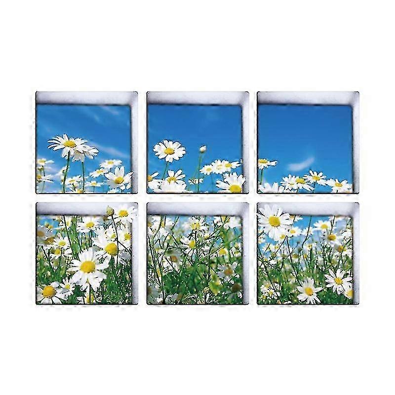 6pcs 3d Tub Decal For Walls-c