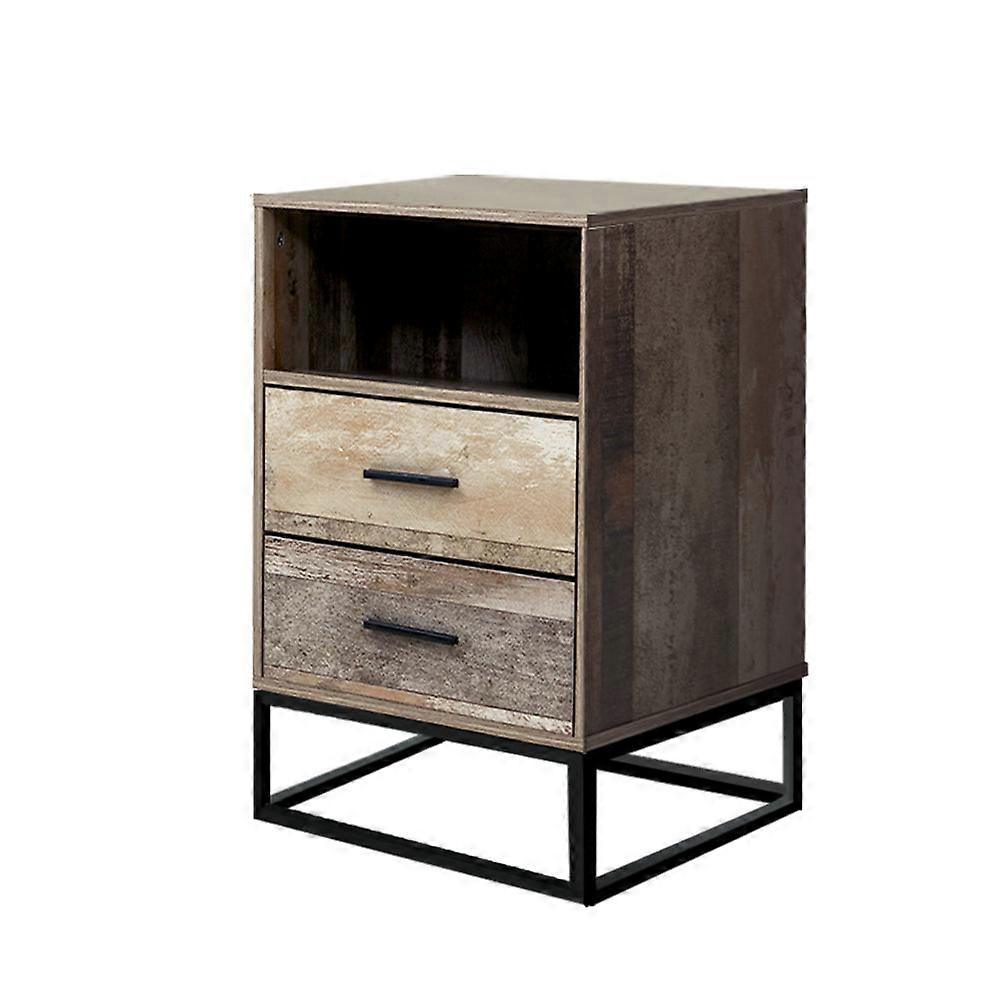 Artiss Bedside Table 2 Drawers With Shelf Badan Bedside Tables