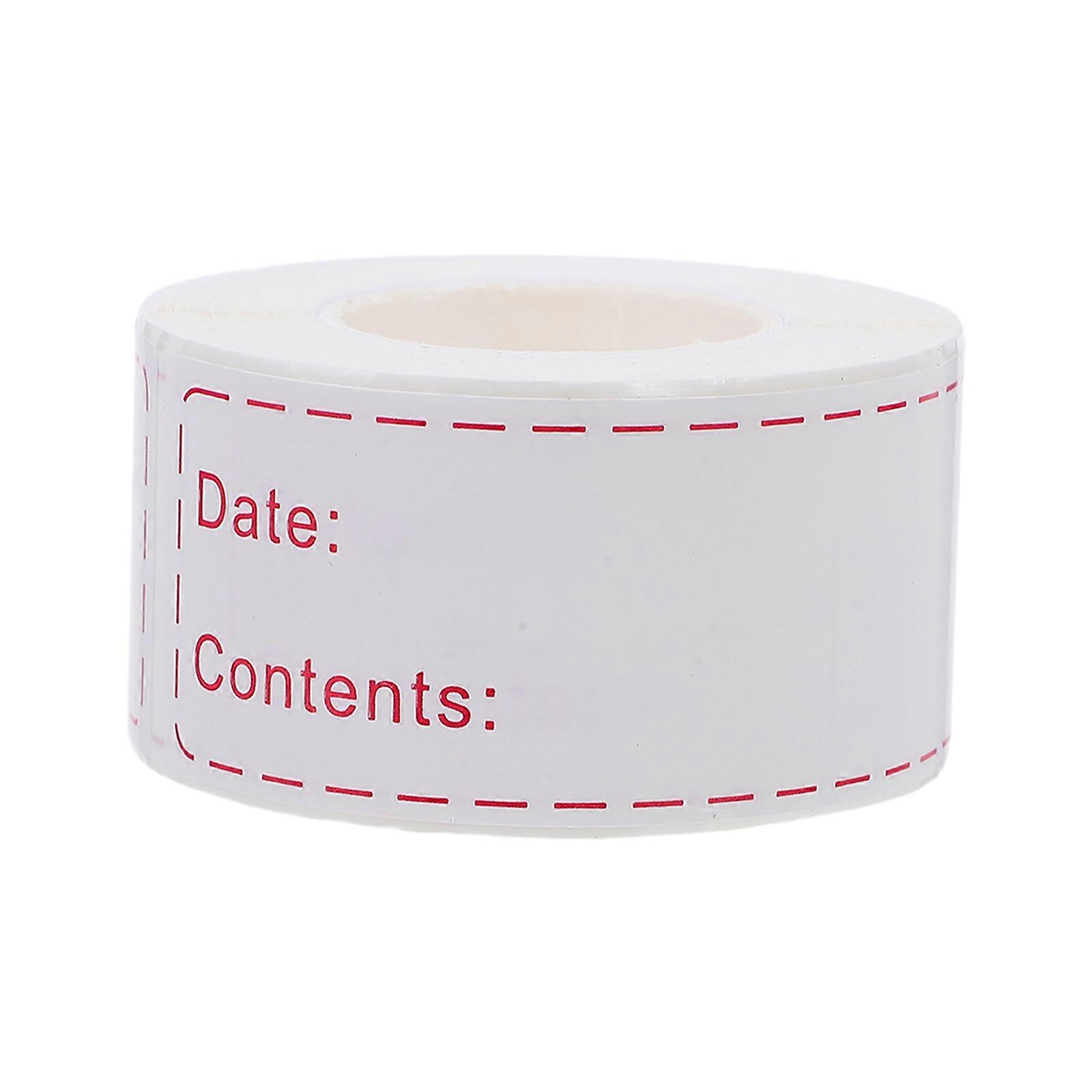 Date Content Label Stickers Food Storage Labels for Kitchen Use 1 Roll