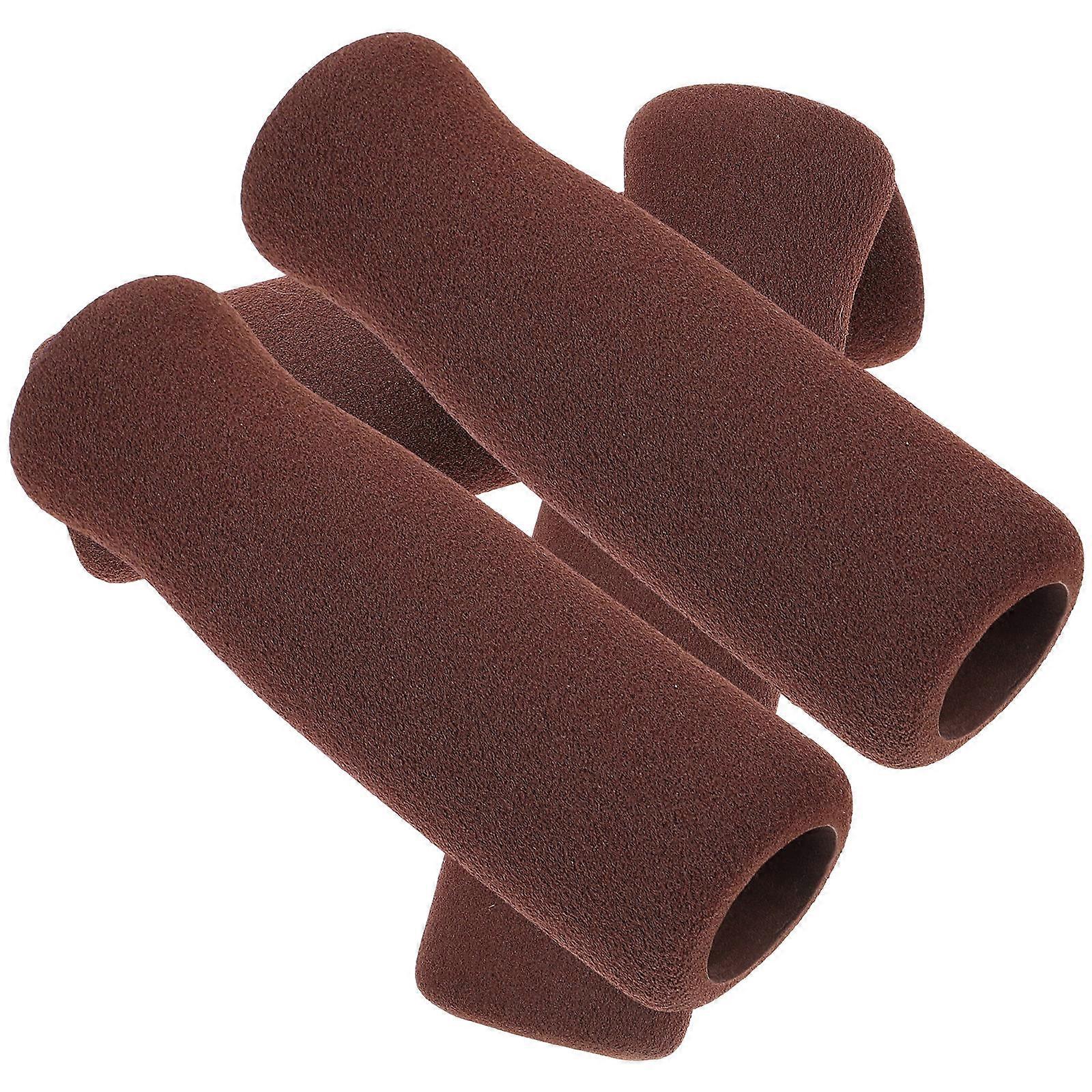 Light Brown Cane Handle Grip Replacement for Non Slip Walking Cane Wraps 4Pcs