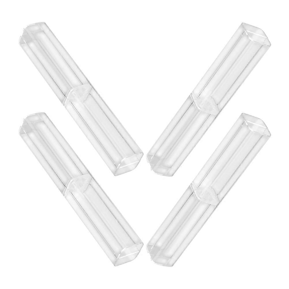 Pen Display Storage Case Pen Holder Storage Box Transparent for Trade Shows 4Pack