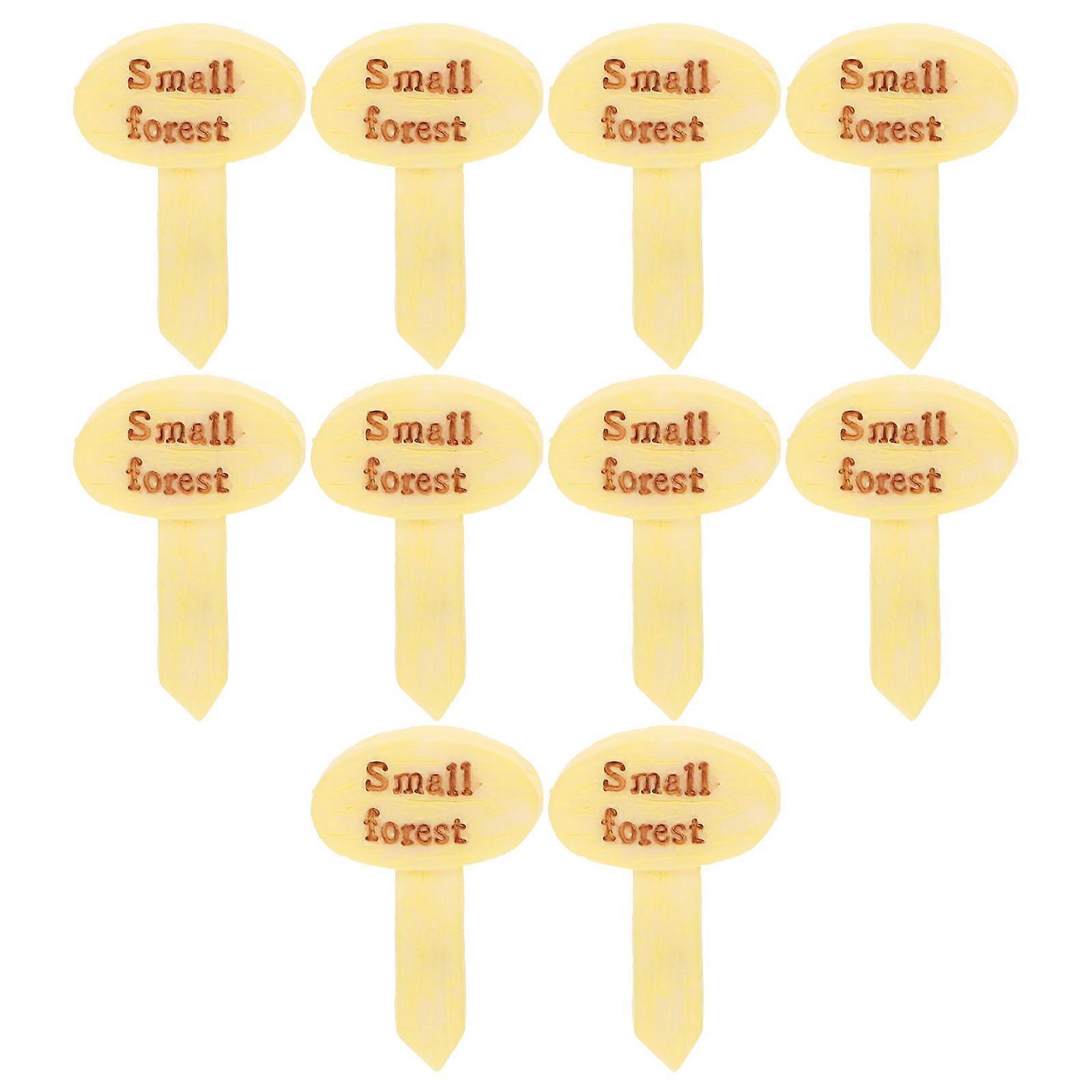Micro Guidepost Decors Resin Guidepost Adorns for DIY Decoration 10Pcs
