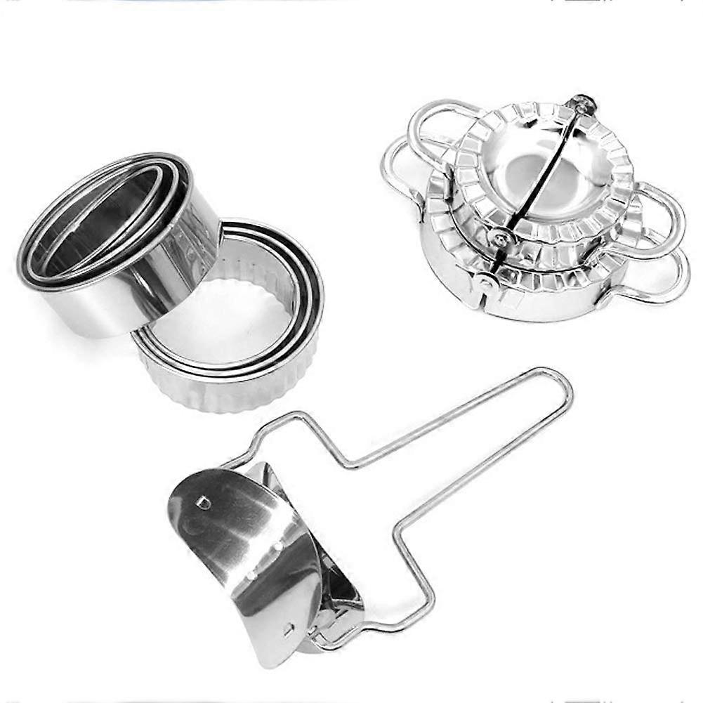 Stainless Steel Dumpling Maker Set with Easy Fill Press for  Homemade Cooking