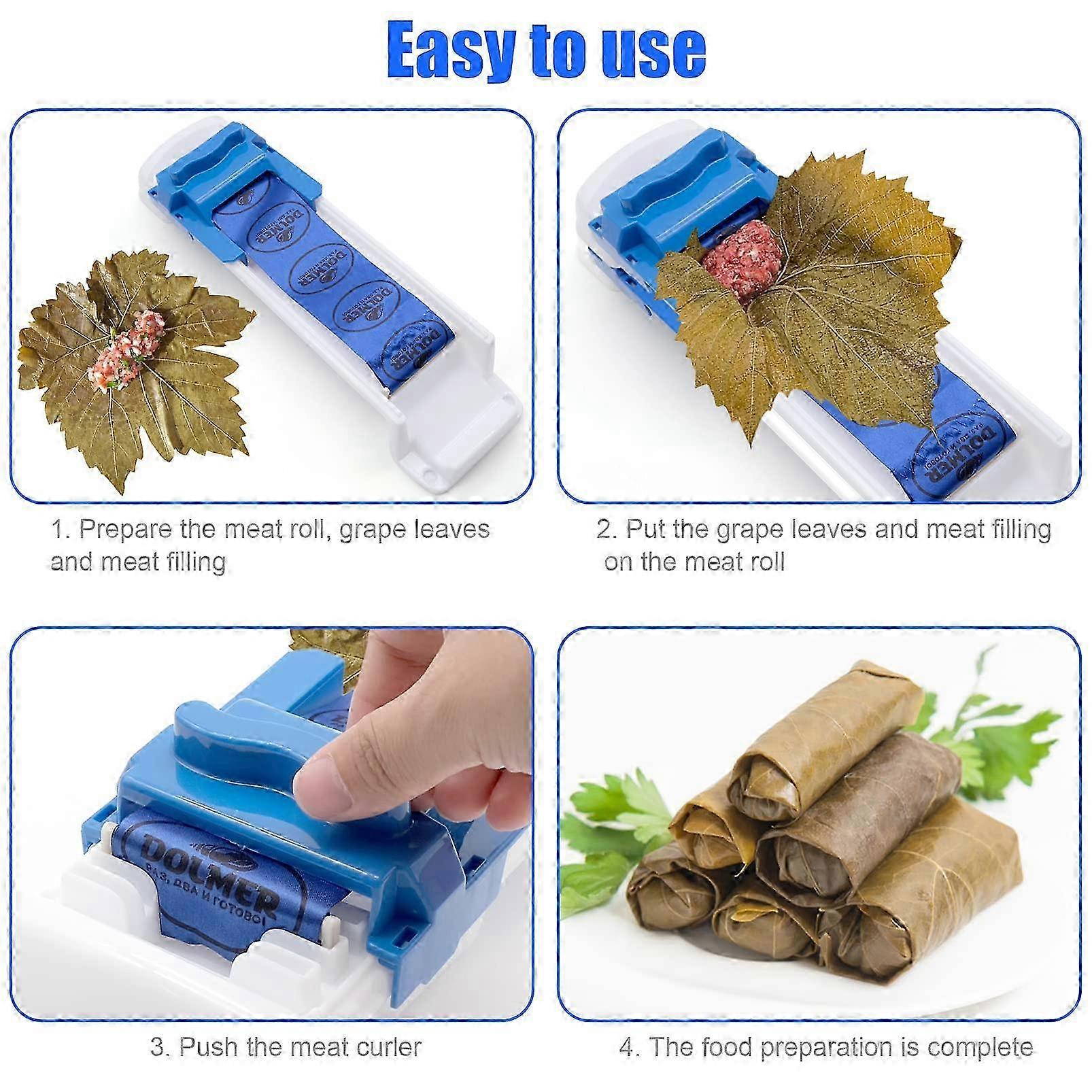 26-27 Vegetable Meat Roller Quick Meat Rolling Tools Sushi Making Stuffed Grape Leaves Wrapping Cabbage Meat Rolling Machine