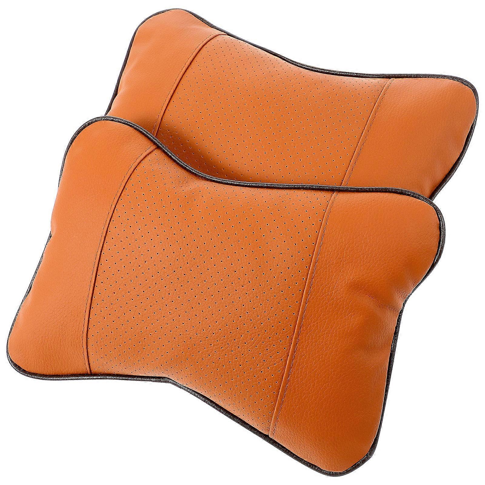 Neck Rest Pillow Car Neck Cushion Offering Support 2Pcs Brown