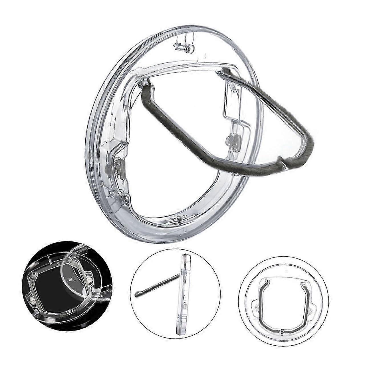 2025 Controlled Cat Door for Pets, Two-Way Access, Durable Plastic, Transparent Design, Easy Installation, Energy Efficient