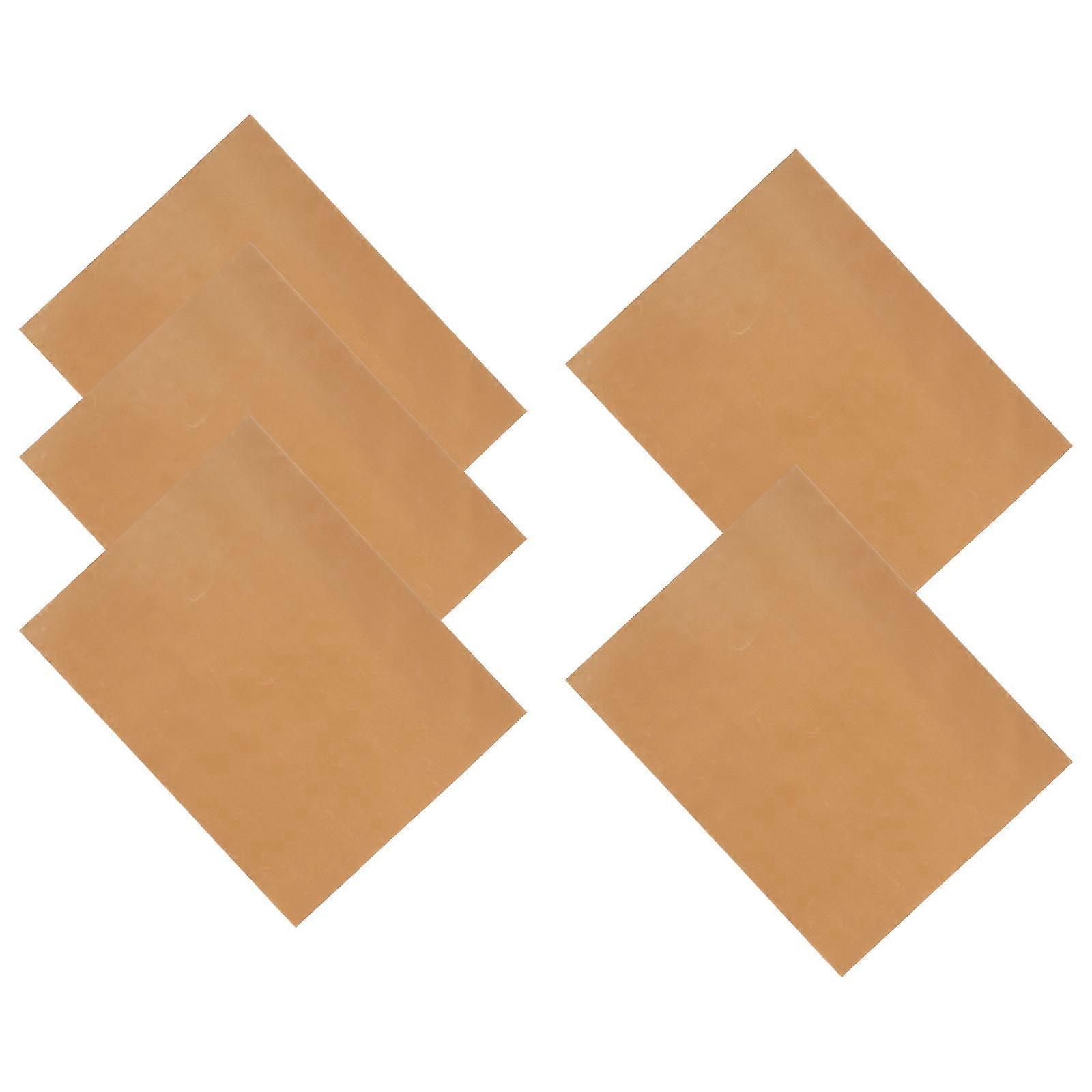 Baking Mat For Oven Heat-Resistant Multi-Function Rectangular 50.00X40.00X0.10CM Light Brown 5Set