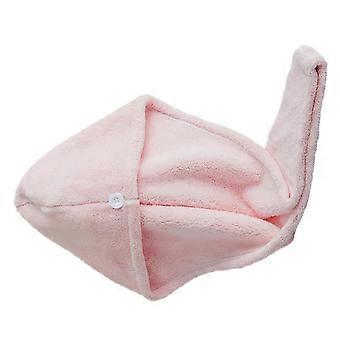 Hair Drying Towel with Secure Button Closure, Quick Dry Microfiber Hair Wrap for Women Wet Hair