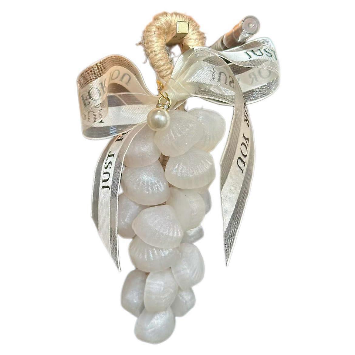 Handmade Decorative Soap with Essential Oils, Silver Seashell and Crystal Grape Cluster Design