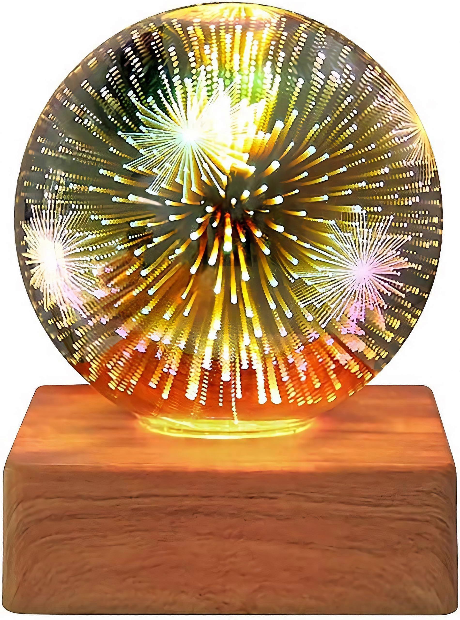 3D Firework Night Light USB RGB Decorative Table Lamp with Touch Control for Bedroom Gift