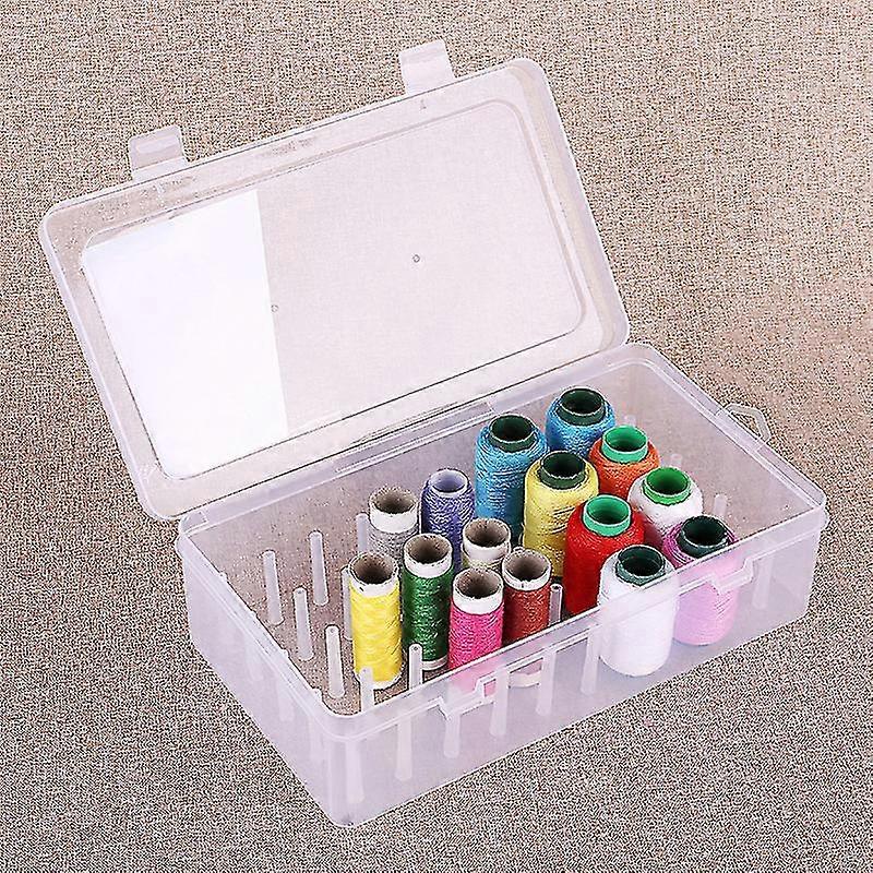 Sewing Thread Storage Box 42 Spools Bobbin Carrying Case Container Storage Box 25-26