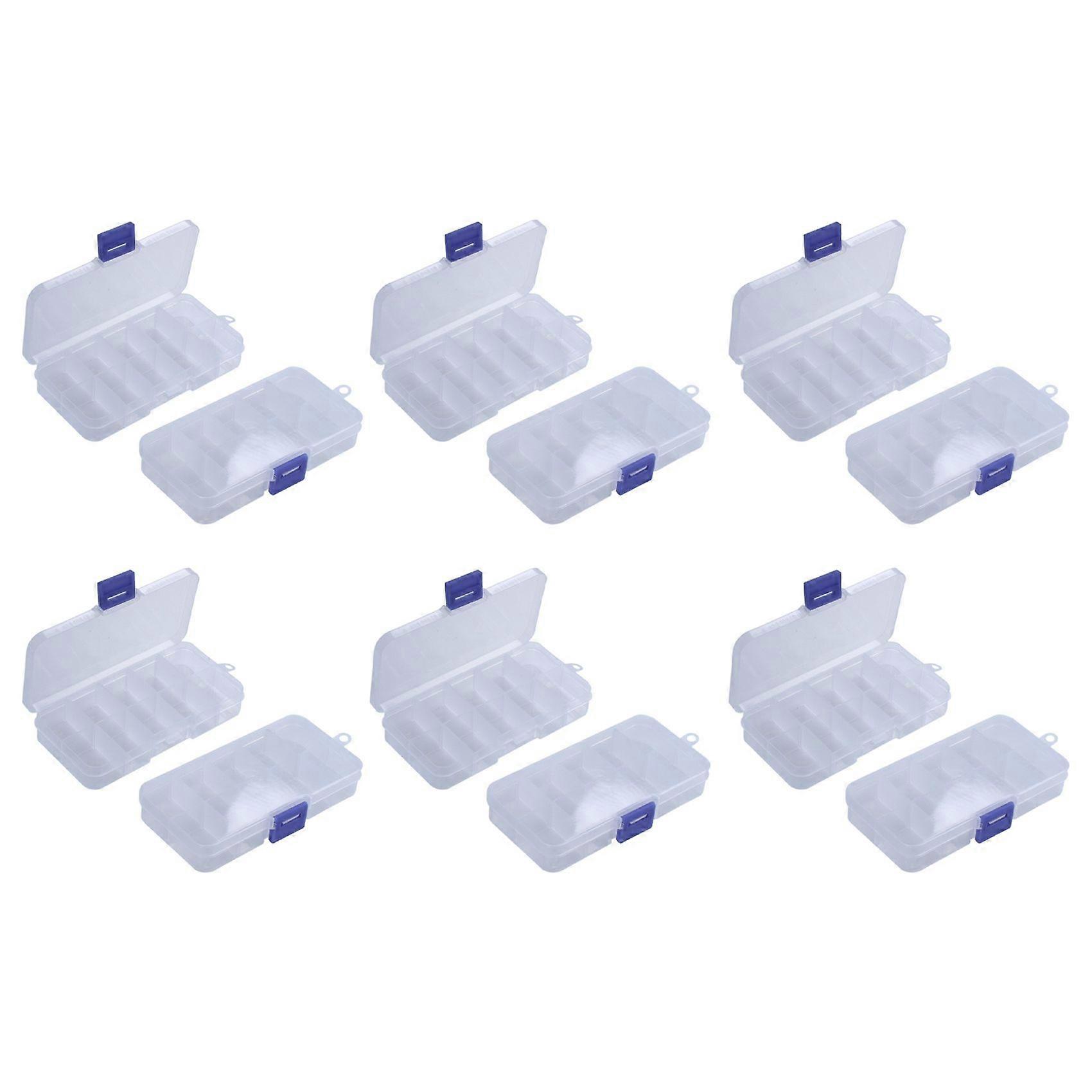 12Pcs 10-Slot Portable Plastic Resistors Electronic Component Case Box