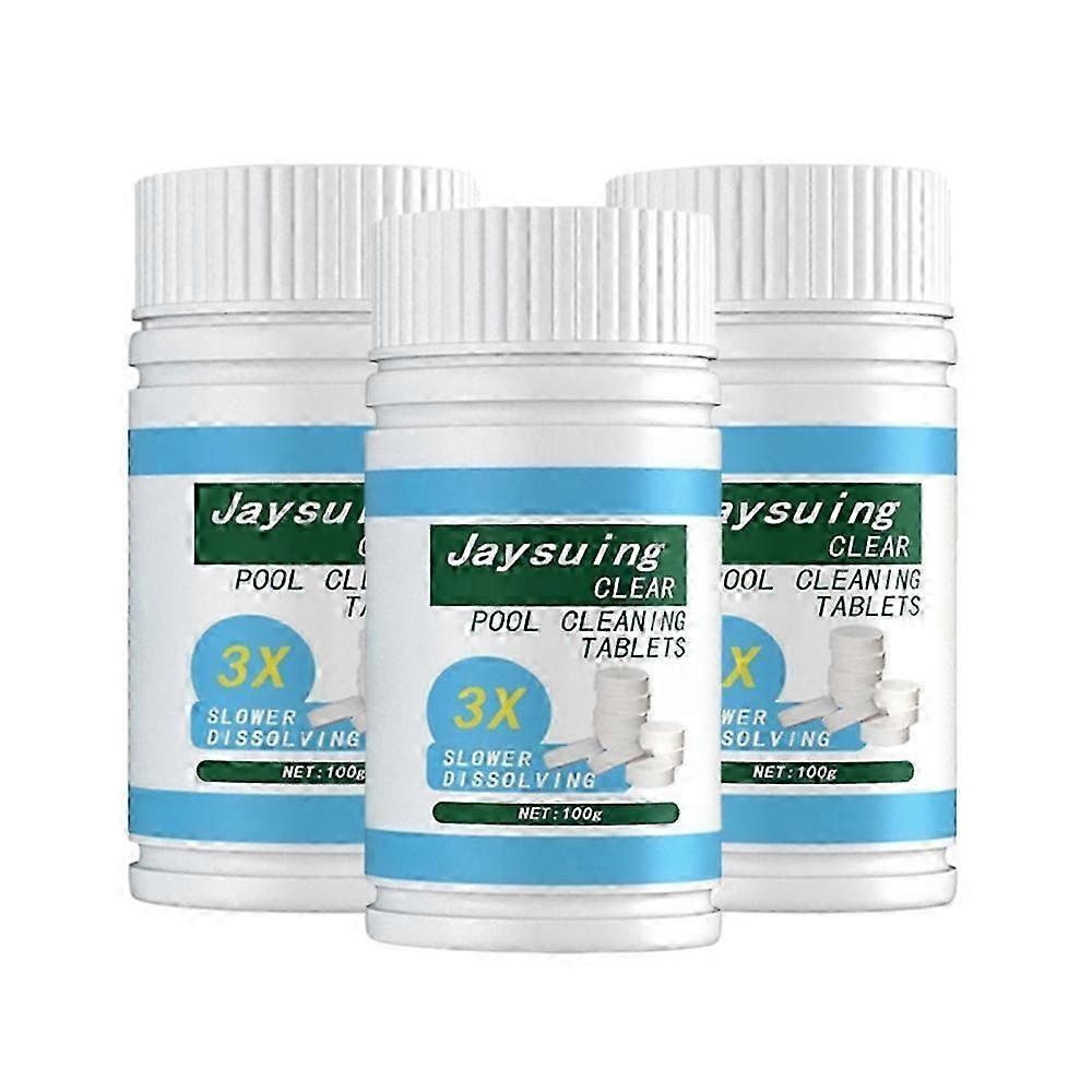 100 Pcs Long Lasting Pool Chlorine Tablets for Swimming Pool Cleaning