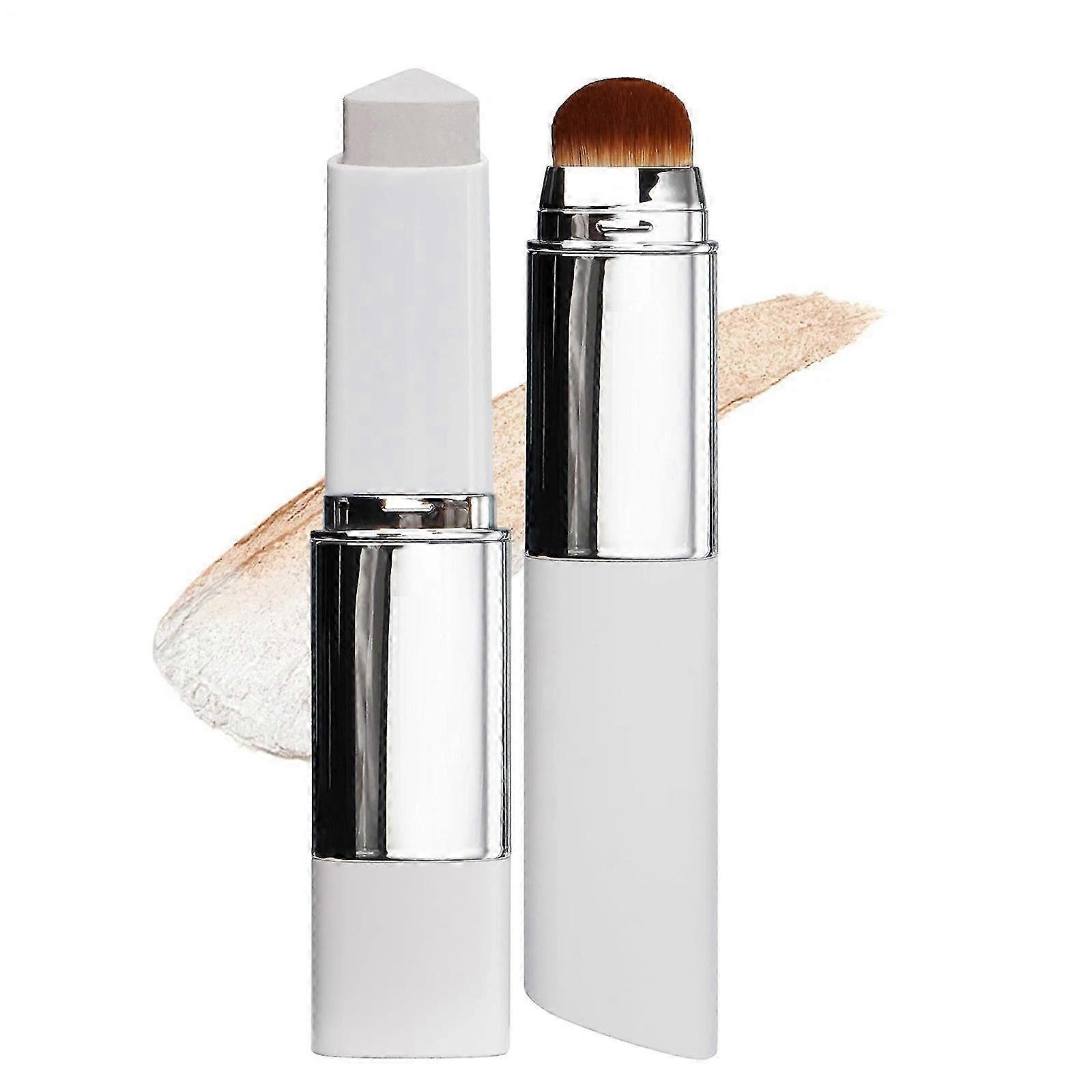 Foundation Stick with Detachable Brush, Skin Tone Adaptive, Sweatproof MediumFull Coverage