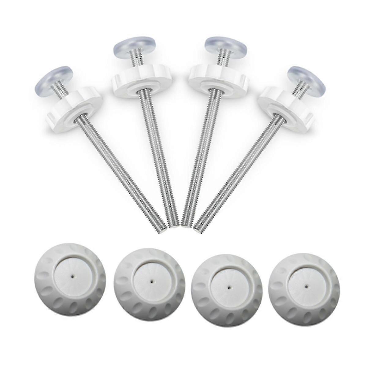 Baby Gate Extender Kit 4 Pack Wall Protectors and M8 Threaded Spindle Rods compatible No-Drill Press