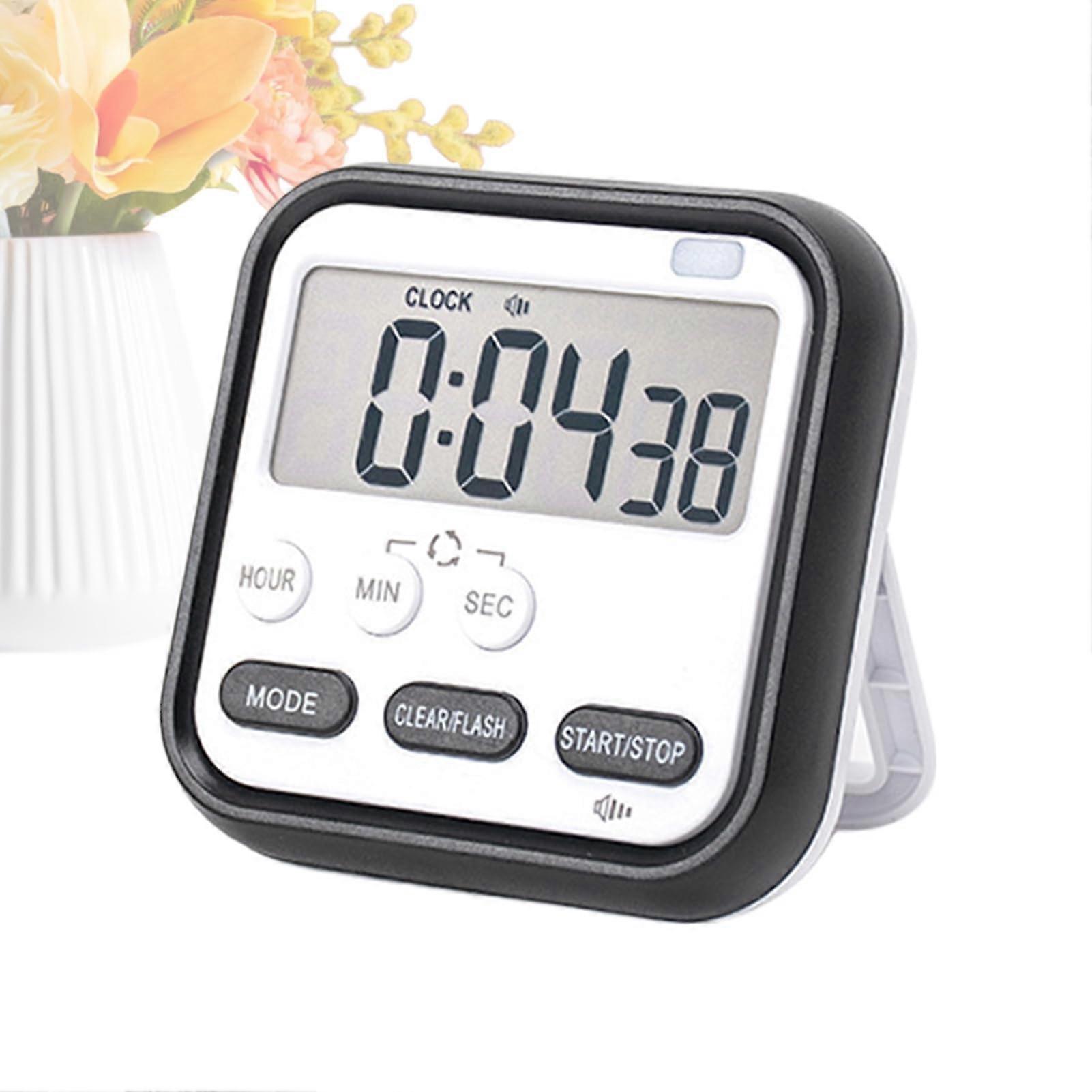 Kitchen Timer Digital Touch Control Silent Operation for Cooking Studying Gym Black White