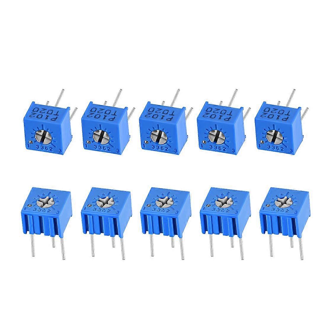 3362P 1K Ohm Trimmer Potentiometer  Adjust Horizontal Variable Resistors 10Pcs ThroughHole