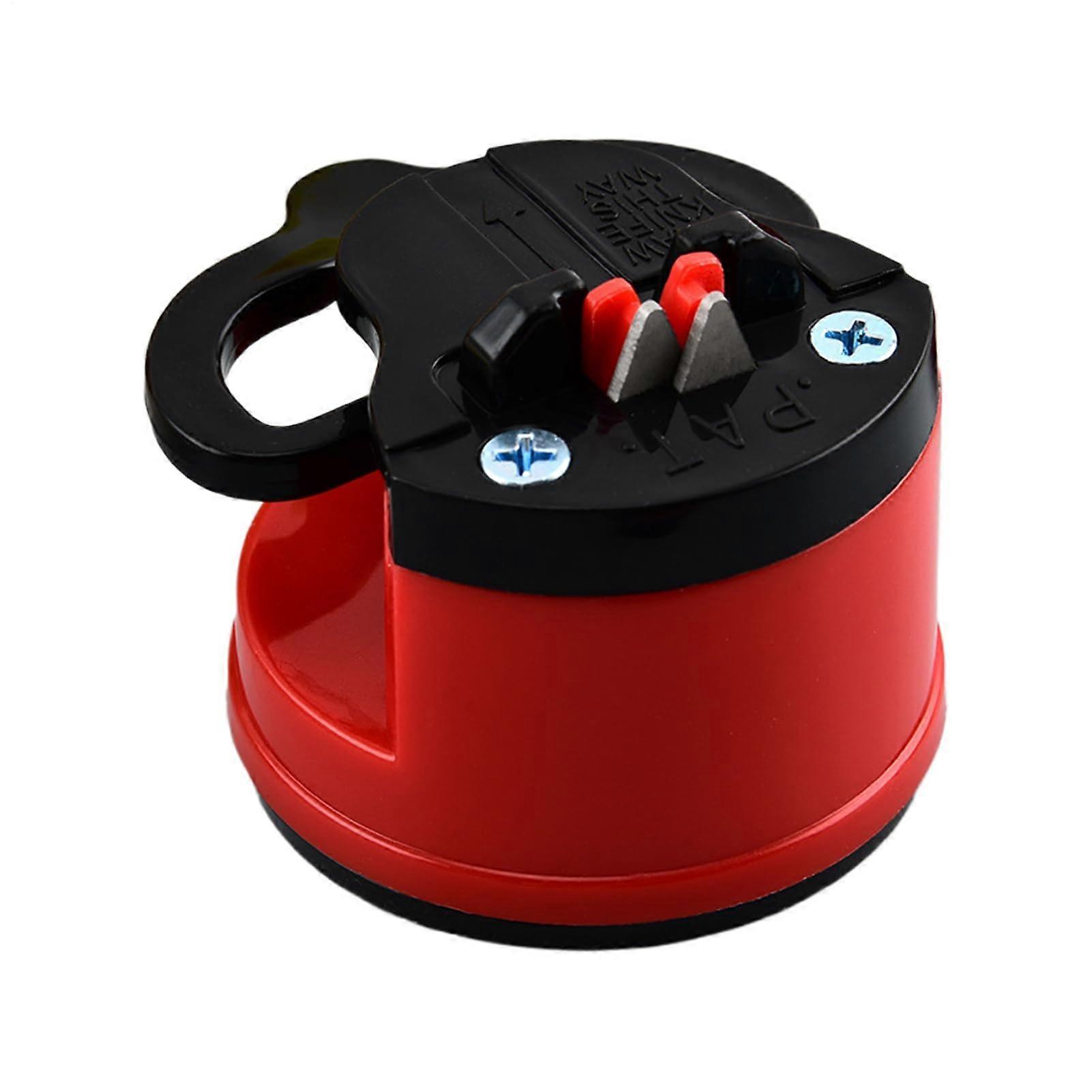 Knife and Scissors Sharpener with Vacuum Suction Base for Kitchen Garden and Outdoor Use