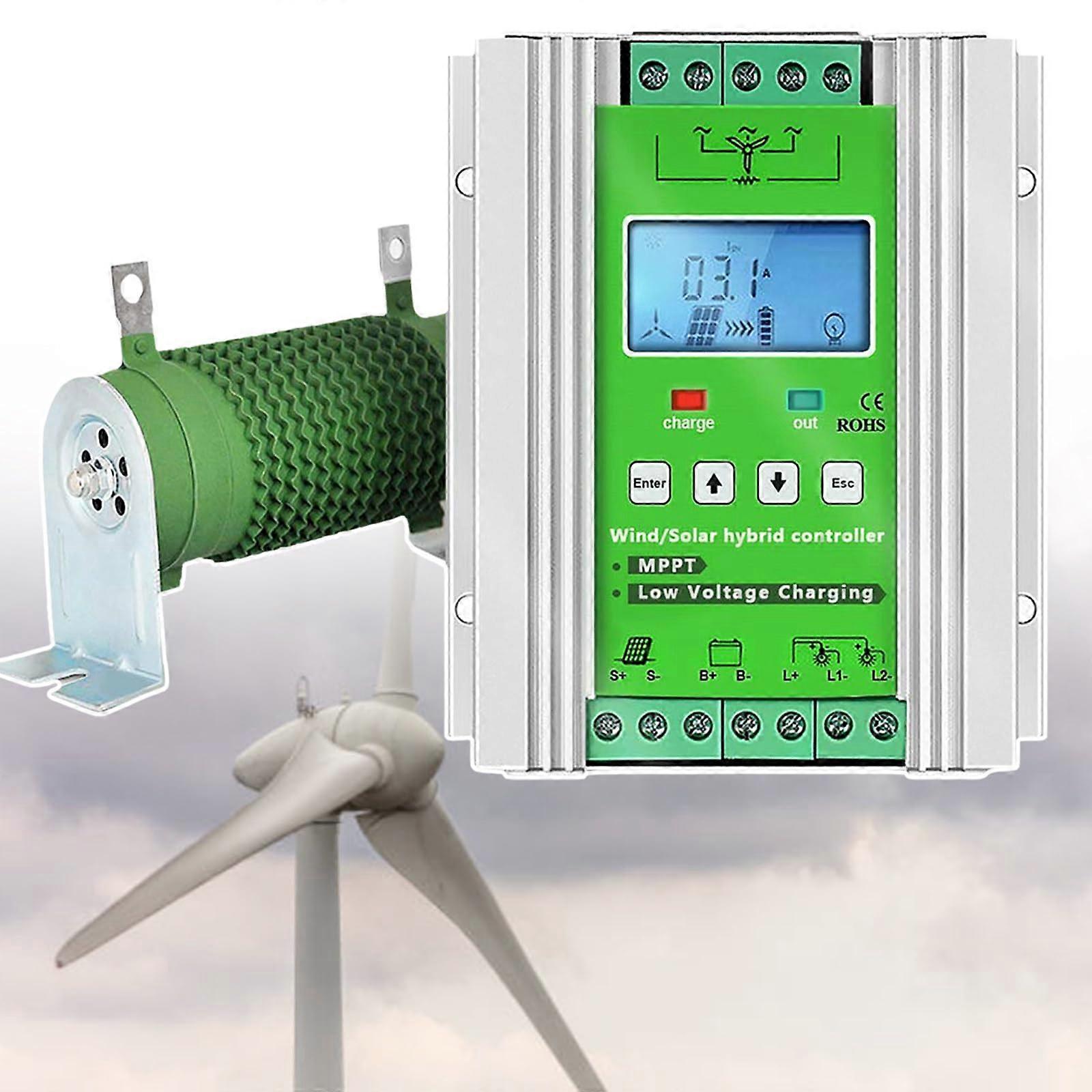48V 5000W Wind Solar Hybrid MPPT Charge Controller for Off Grid Battery with LCD and Boost Charging
