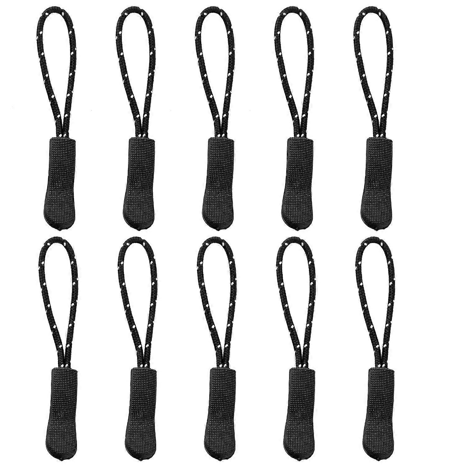 10Pcs Replacement Zipper Pulls with NonSlip Rubber Grip for Backpacks Jackets Luggage Purses