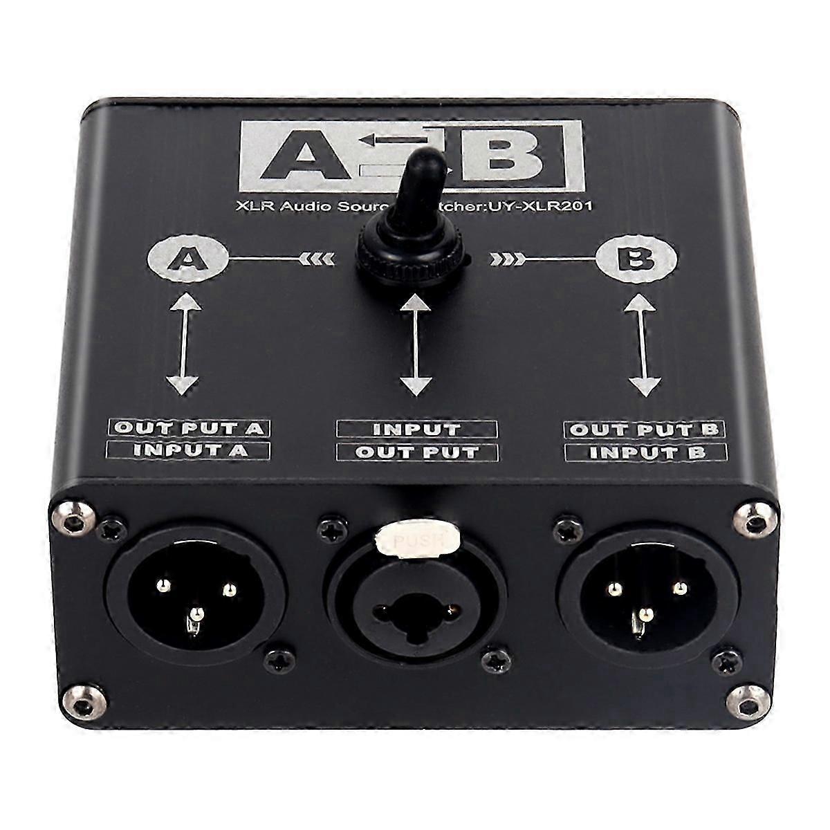 2 in 1 Out or 1 in 2 Out XLR Balanced Audio Source Switcher