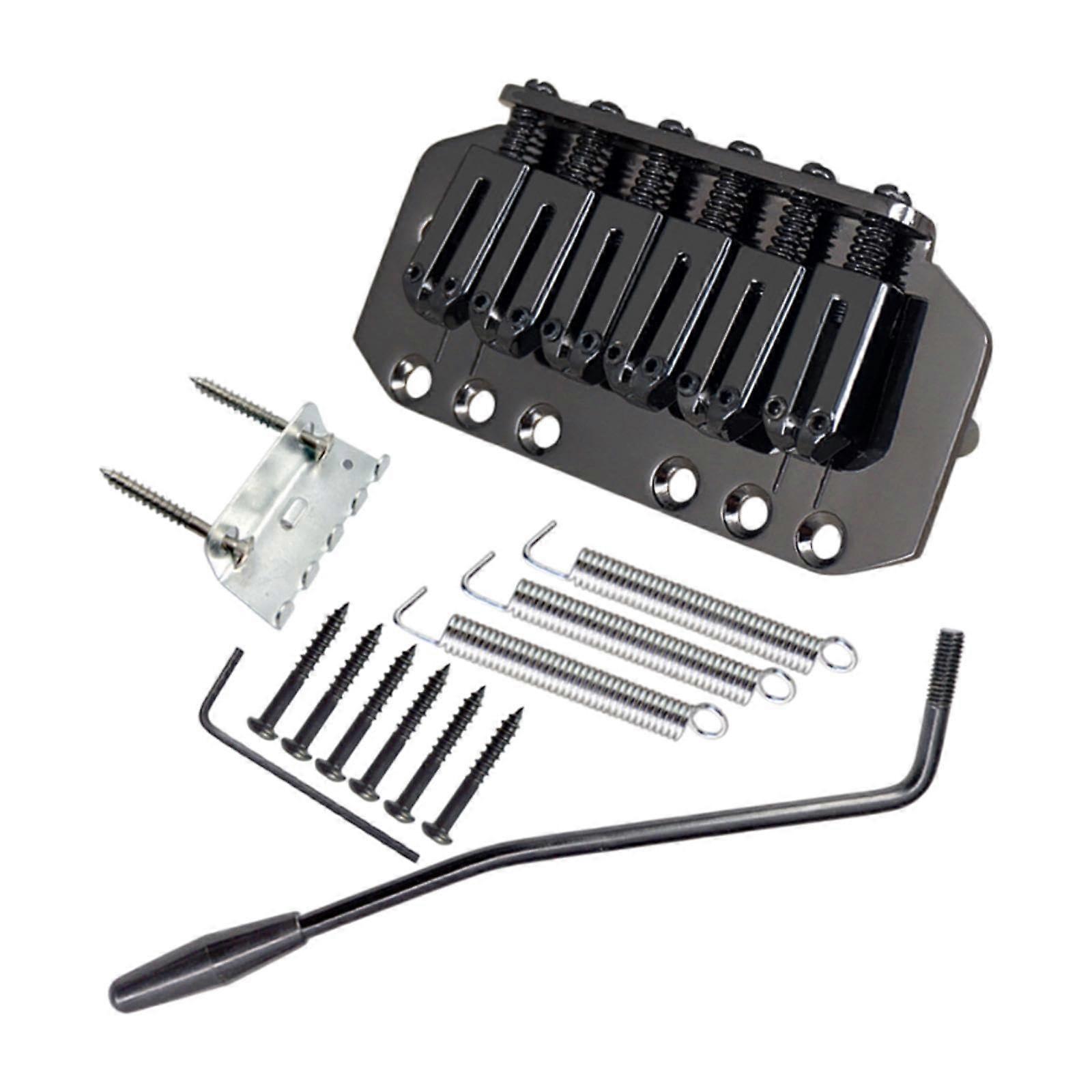 89mm Guitar Tremolo Bridge Black for Electric Guitar, Stable Performance, Durable Metal, Easy Installation