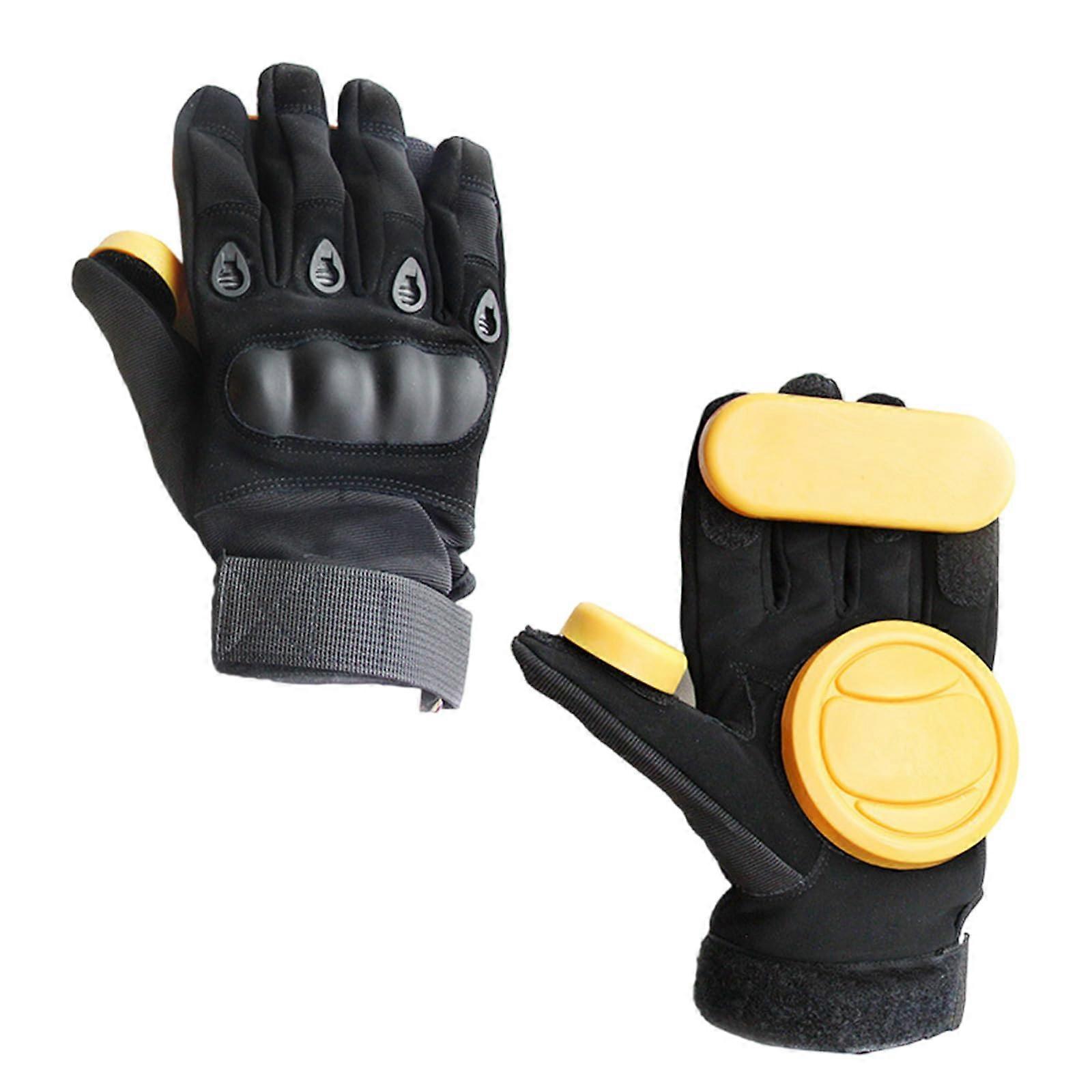 Longboard Slide Gloves with ImpactResistant Armor and Breathable Mesh, Replaceable Pucks for Downhill