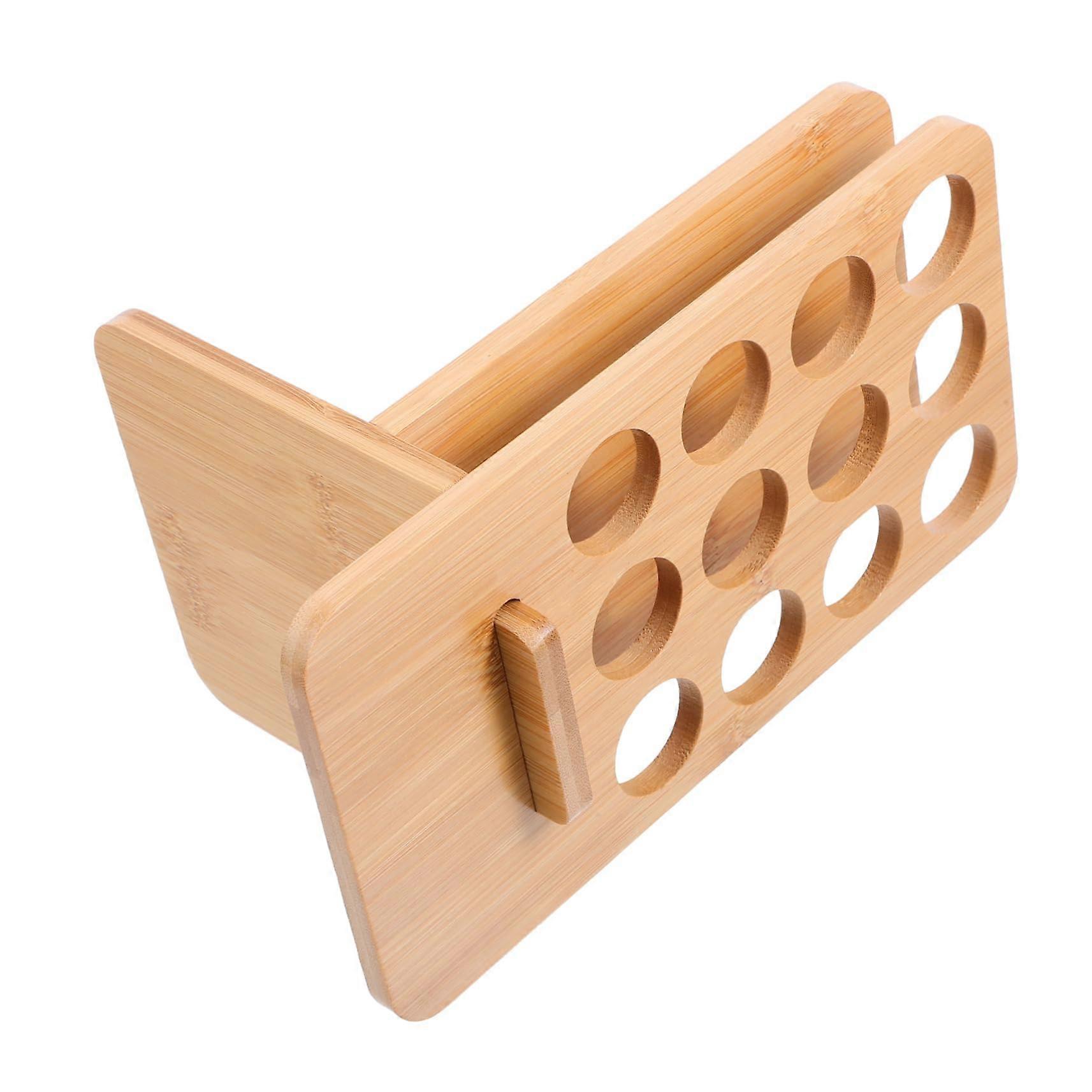 Essential Oil Storage Rack with Removable SpaceSaving Bamboo Organizer for Desk, Perfume and Makeup Display