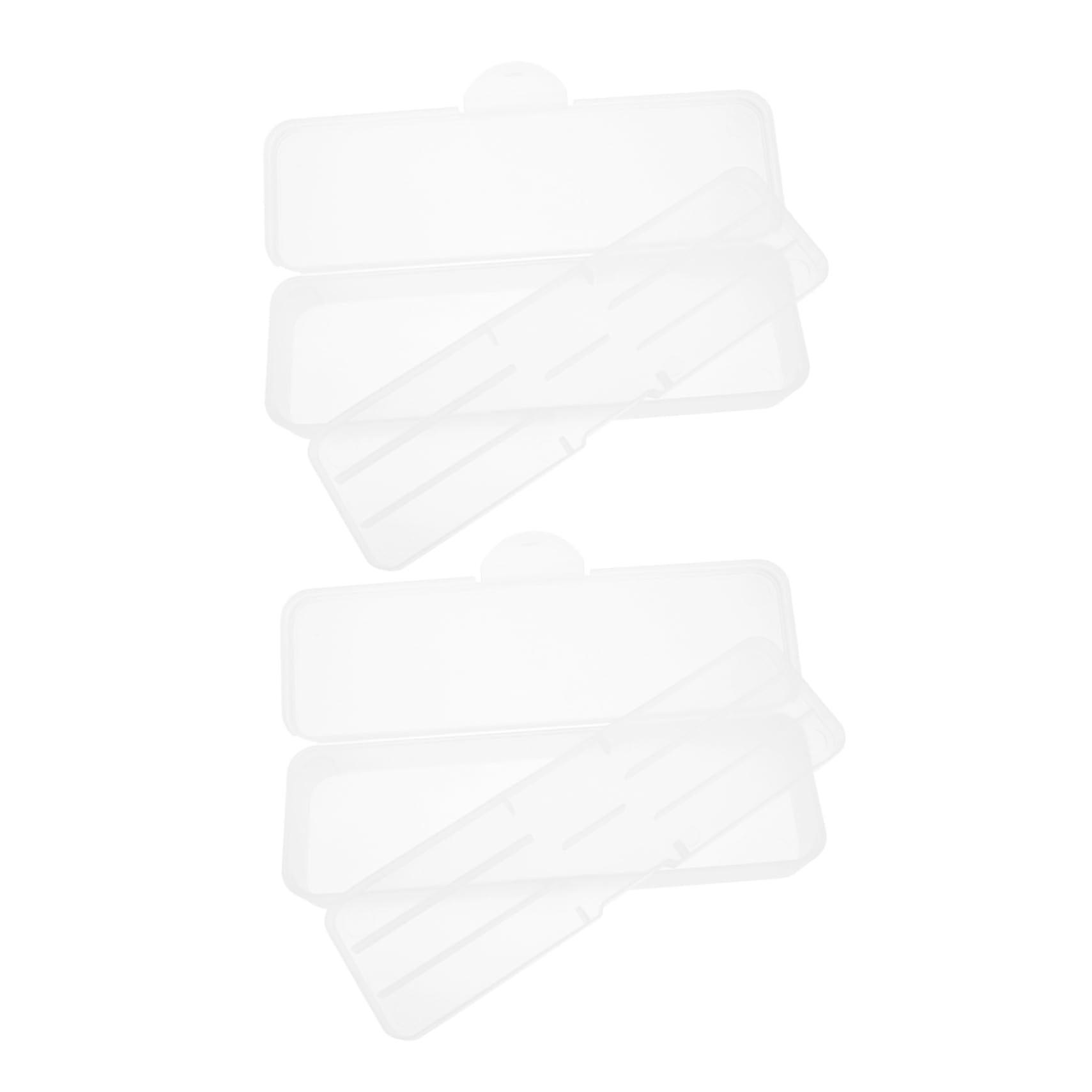 2pcs Double Layer Nail Tool Organizer with Lid for Salon and Home Manicure Storage