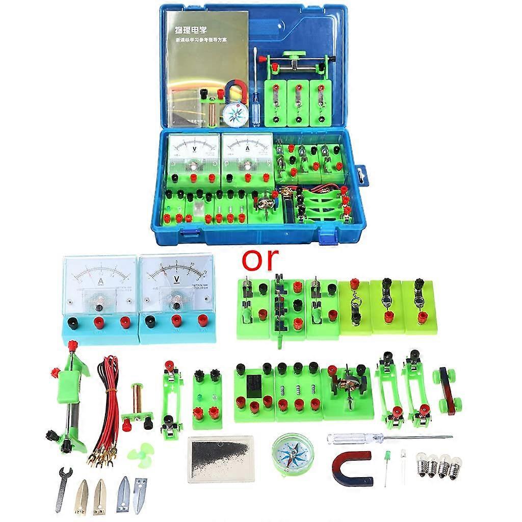 Electricity and Magnetism Kit for Students with Circuit Components and Magnetic Model Experiments