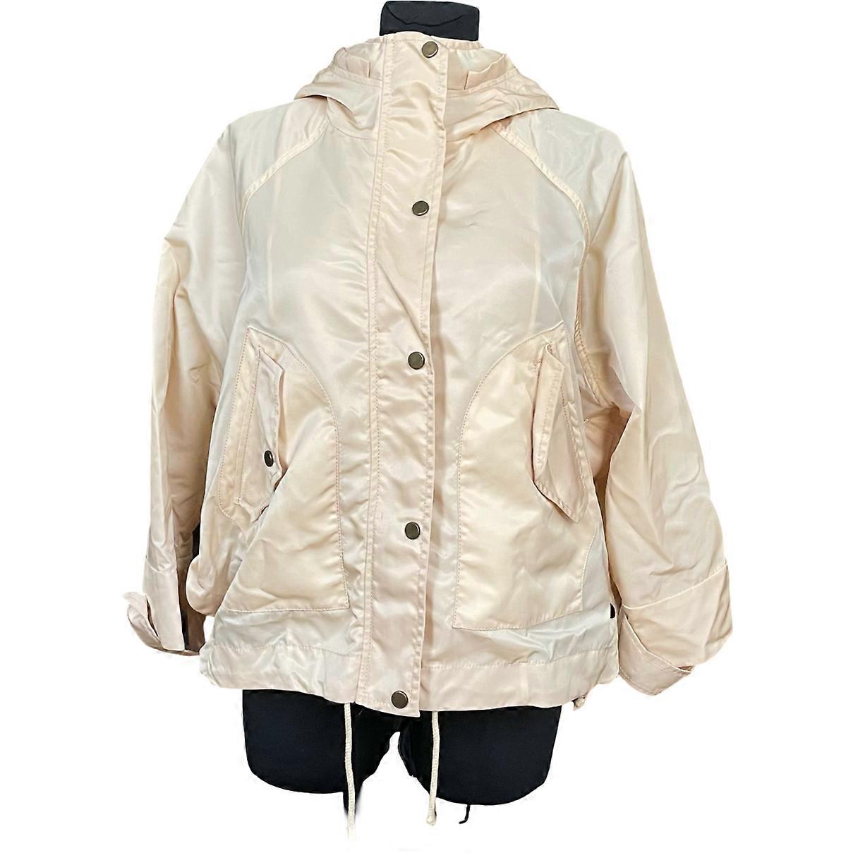 Zara lätt damjacka - vindtät, andningsbar övergångsjacka - 100 % polyamid, storlek S, beige