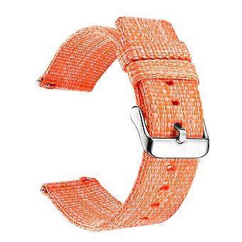 Nylon Watch Band Orange, Breathable Adjustable Strap Replacement for Garmin Venu 2 Women Men