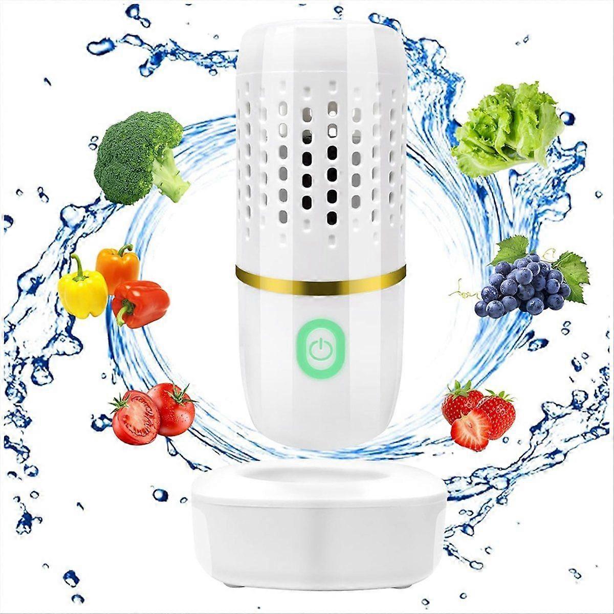 Fruit Vegetable Washing Machine,Rechargeable White