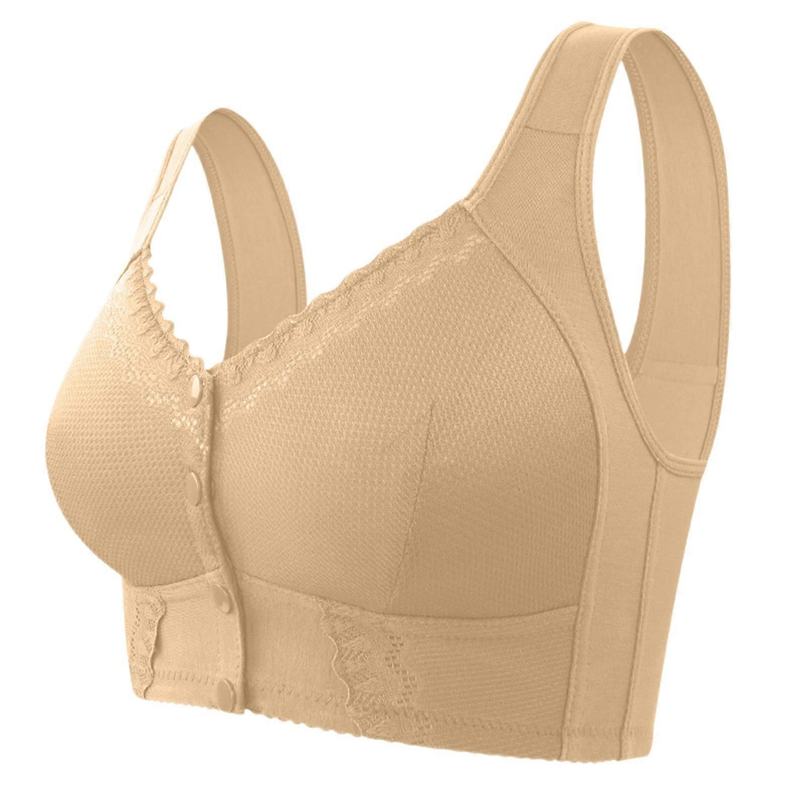 Front Hook Wireless Bra, Delicate Design & Soft Cup, Full Coverage Option for Larger Sizes & Sensitive Skin Complexion 54