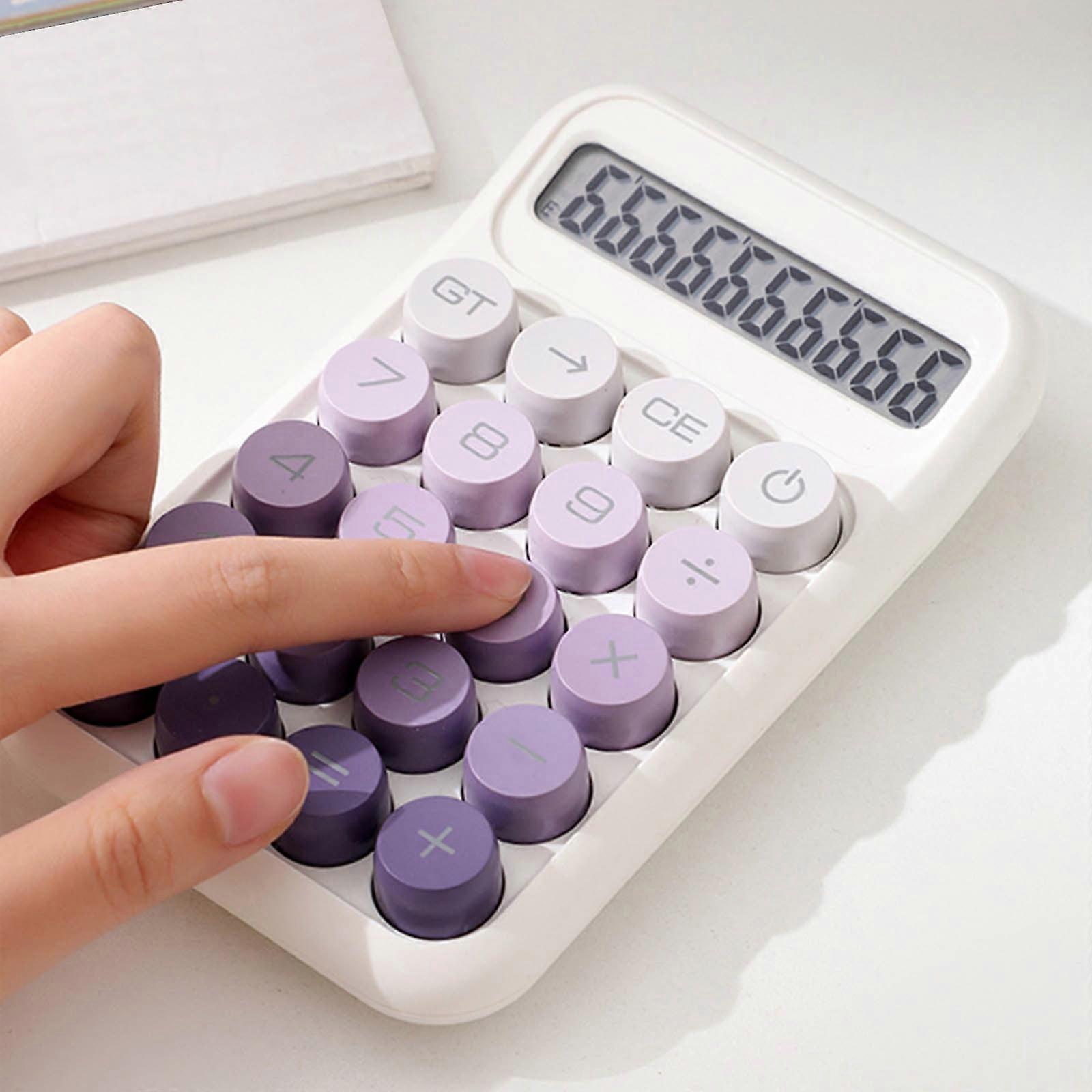 AuroraX Compact 4-Function Desktop Calculator for Office & College, Portable Basic Calculator