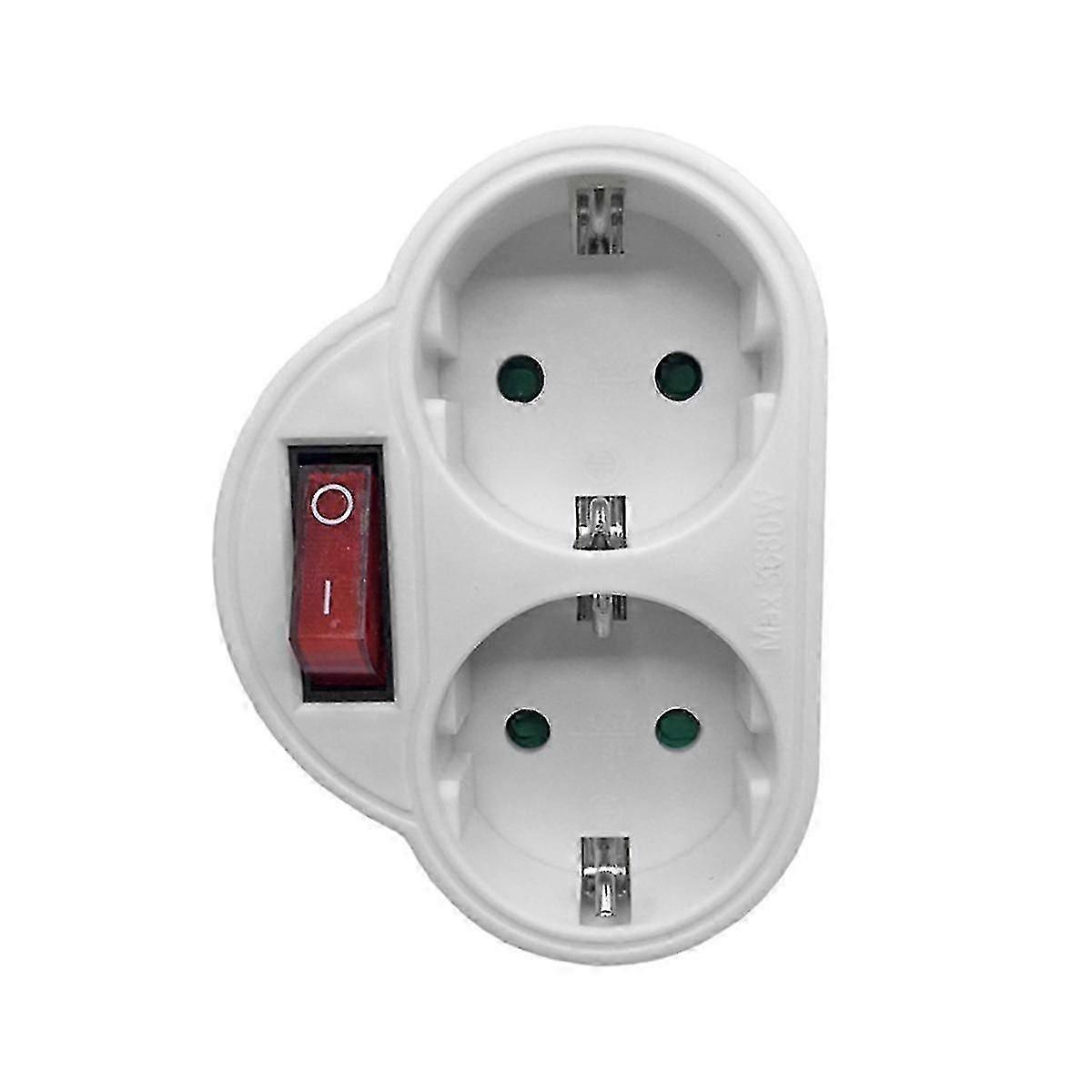 EU Standard Multiple Plug 250V 16A Double Socket Conversion Socket with Outlet Switch Plug Power Ad