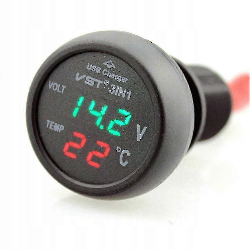 Thermometer For Car Charger With Socket