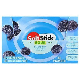 SaltStick, Energy Gummies, Sour Blue Razz, 10 Packets, 1.41 oz (40 g) Each