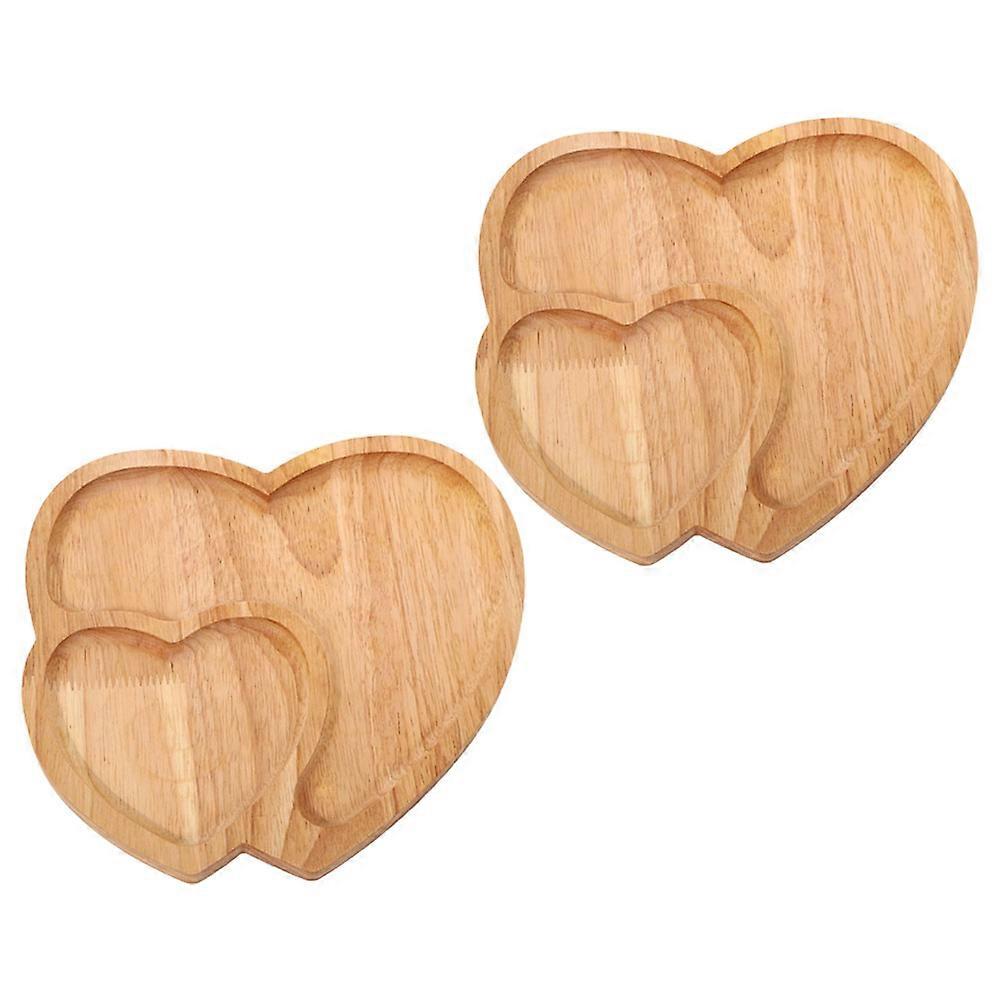 Heart Shape Tray for Storage 2Pcs Fruit Snack Serving Plate