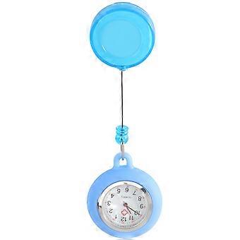 Pocket Watches Clip-On Design for Nurses Medical Use Quartz Movement Sky-Blue 1Set