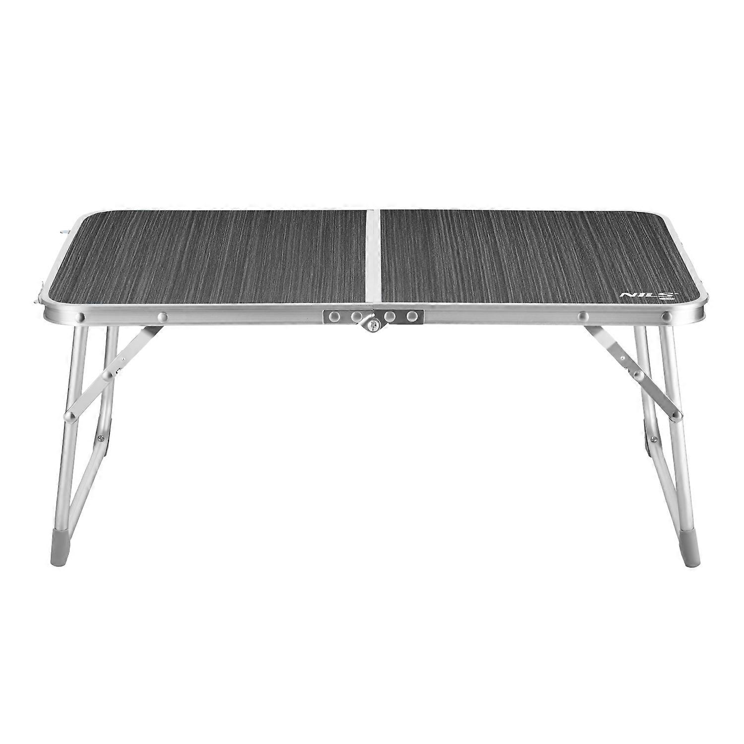 Fällbart campingbord, låg höjd, mörkgrå