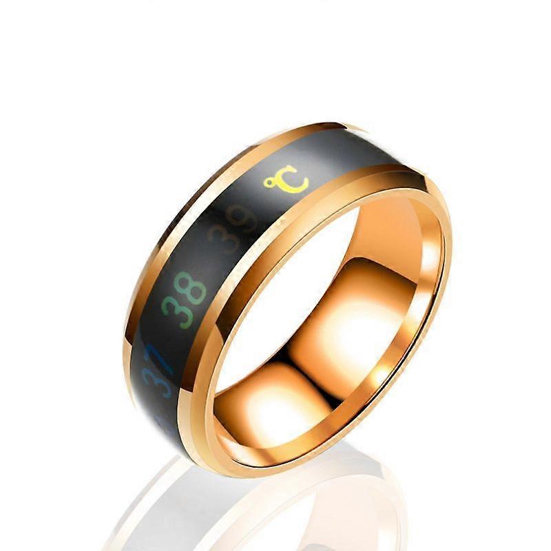 6 PCS Smart Temperature Ring, Size: 9