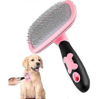 Brush For Dogs And Cats Grooming Comb For Dogs And Cats With Long And Short Hairs-pink