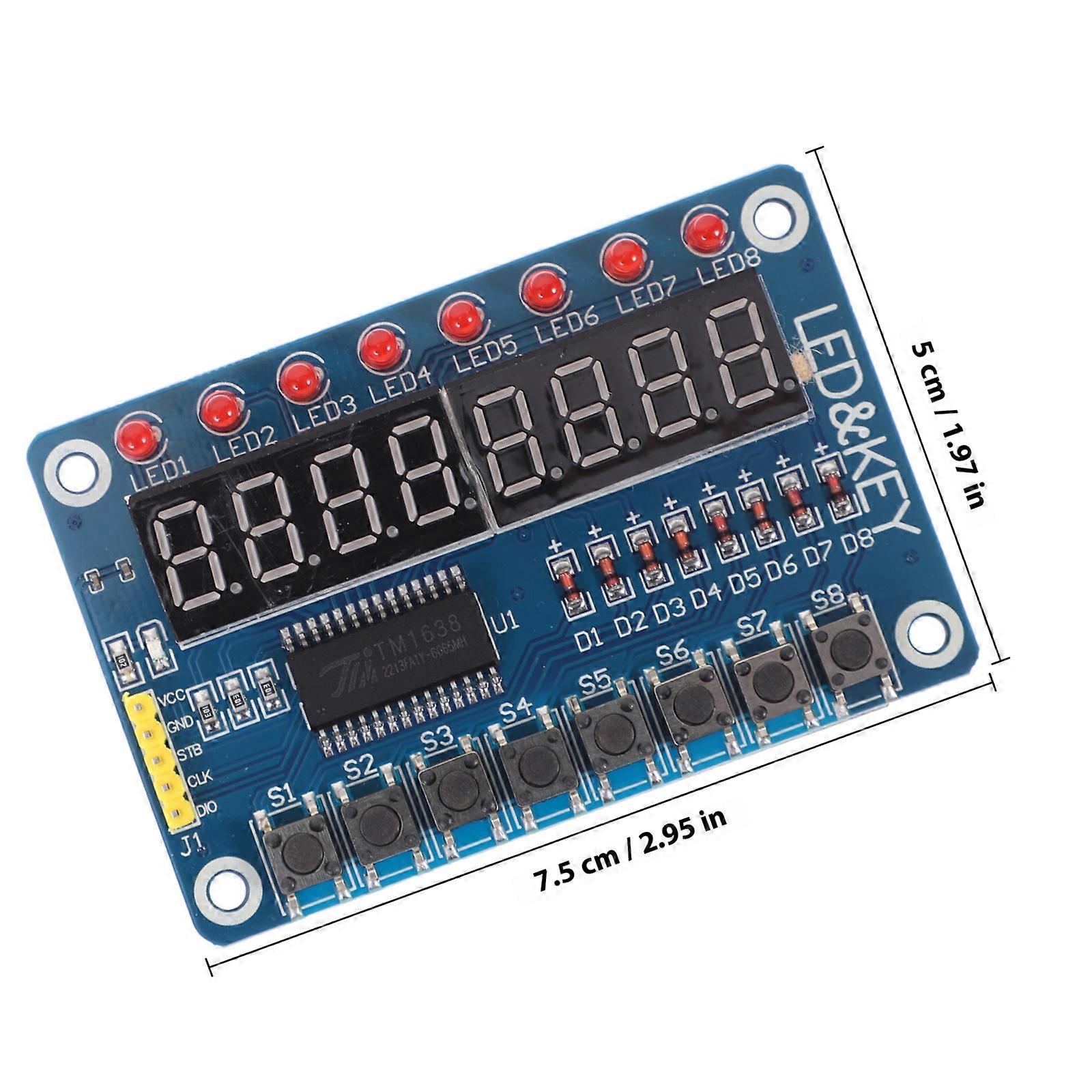 4pcs Display Module 8 Keys 8-bit TM1638 Display Module with Keys DIY Accessory