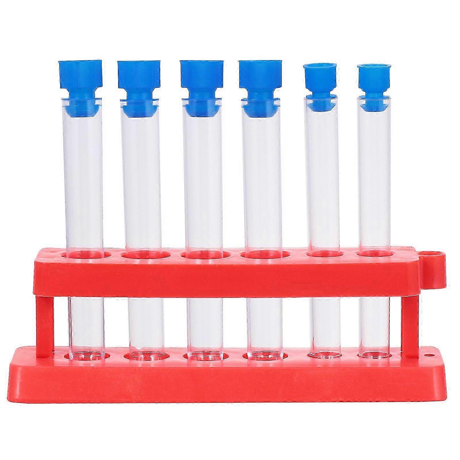 3 Sets Experimental Test Tubes Plastic Test Tube Racks Professional Supply