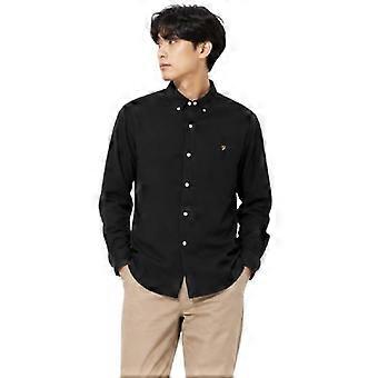 Farah Mens Vintage Oxford Long-Sleeved Button-Down Shirt