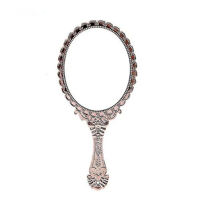 Makeup Mirror, Retro Pattern Mirror, Portable Mirror, Rose Gold